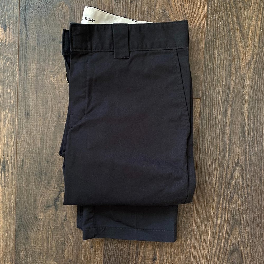 Dickies Black Slim Taper Work Pants 34"